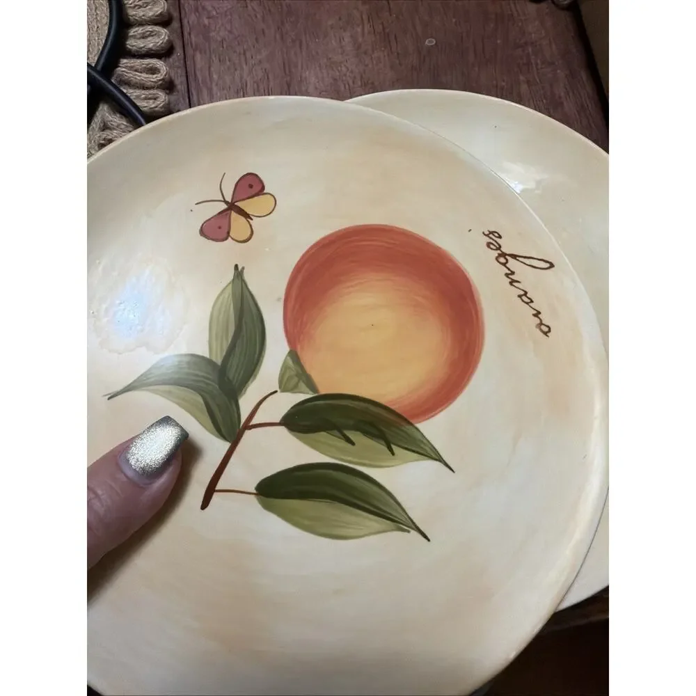 PIER 1 IMPORTS Provence Salad Fruit Plate Set Of Four